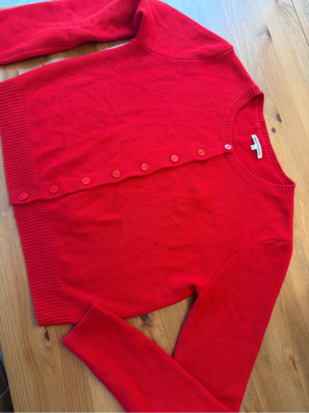 Reformation Clara Cashmere Crew Cardigan